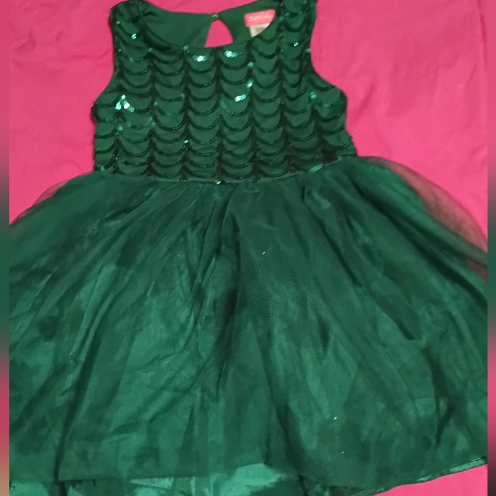 Green Sequin and Tulle Dress
